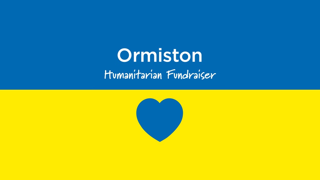 Ormiston Humanitarian Fundraiser